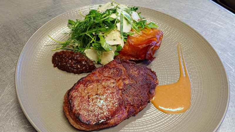 Noix d'entrecôte Angus snackée, aux saveurs corses