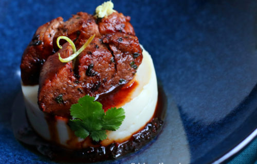 Tête de Filet Mignon de Porc Noir de Bigorre AOP laqué au soja sucré par Delphine