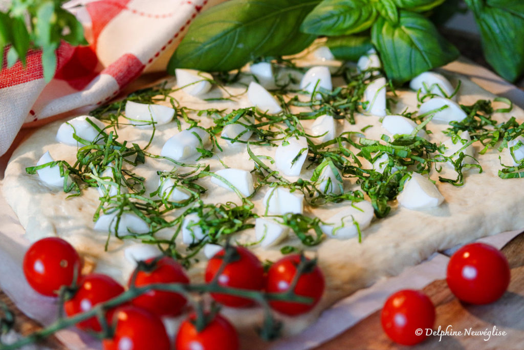 Préparation de la focaccia