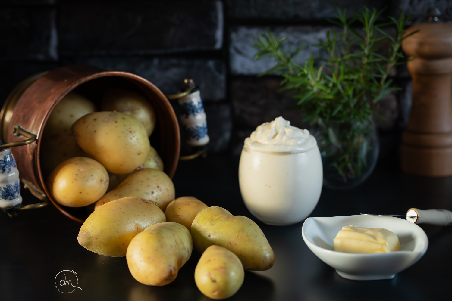 Ingrédients pour la purée de pommes de terre