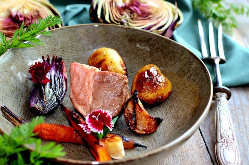 Rôti dans l'échine de  Porc Noir de Bigorre AOP