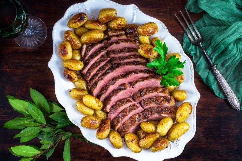 Poitrail de Canard Rôti Grenailles fondantes