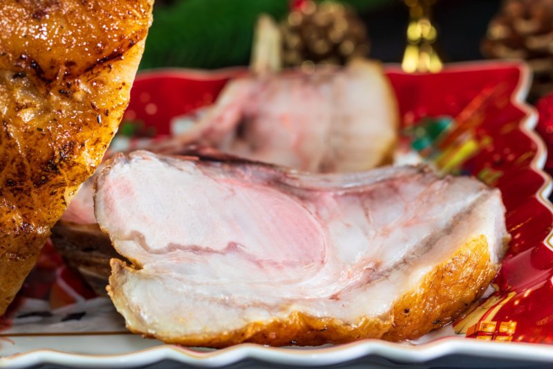 Carré de porc noir de Bigorre AOP rôti, sauce onctueuse aux châtaignes et purée de potimarron au beurre noisette