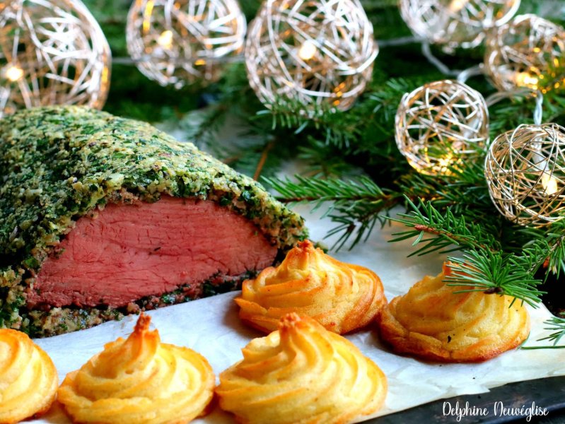 Rôti de filet de boeuf Angus en croûte d'herbes