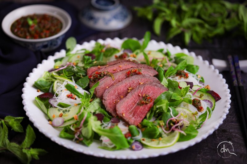 Coeur de rumsteck en salade thai